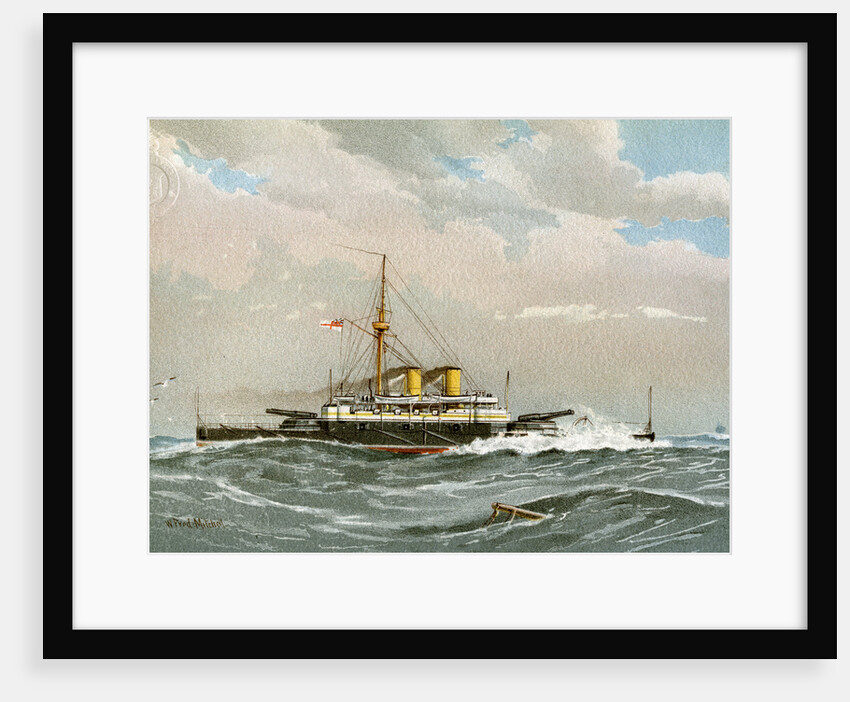 HMS Rodney, Royal Navy 1st class battleship by William Frederick Mitchell