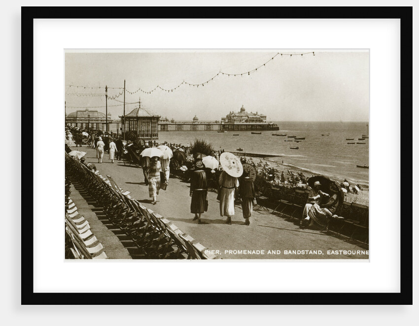 Pier, promenade and bandstand, Eastbourne, Sussex by Anonymous