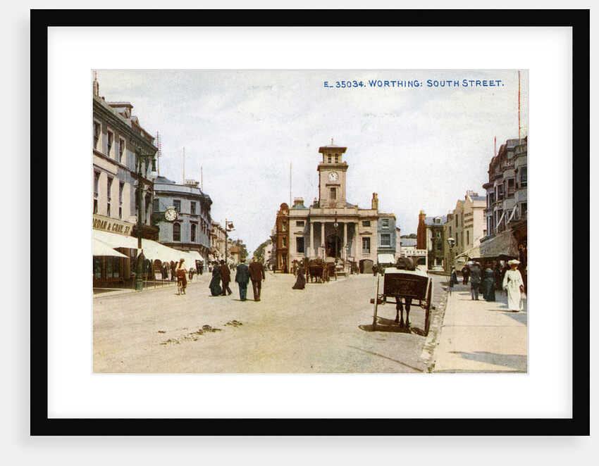 South Street, Worthing, Sussex by Photochrom Co Ltd of London