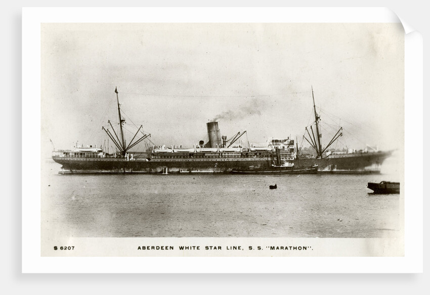 SS Marathon, Aberdeen White Star Line steamship by Kingsway