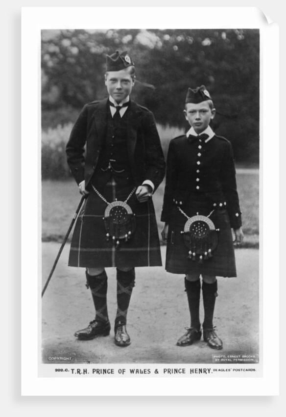 The Prince of Wales and Prince Henr by Ernest Brooks