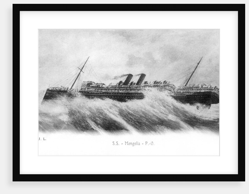 SS Mongolia in heavy seas by Anonymous