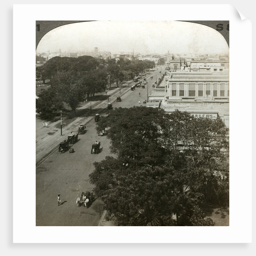 Chowringhee Road, Calcutta, India by Underwood & Underwood