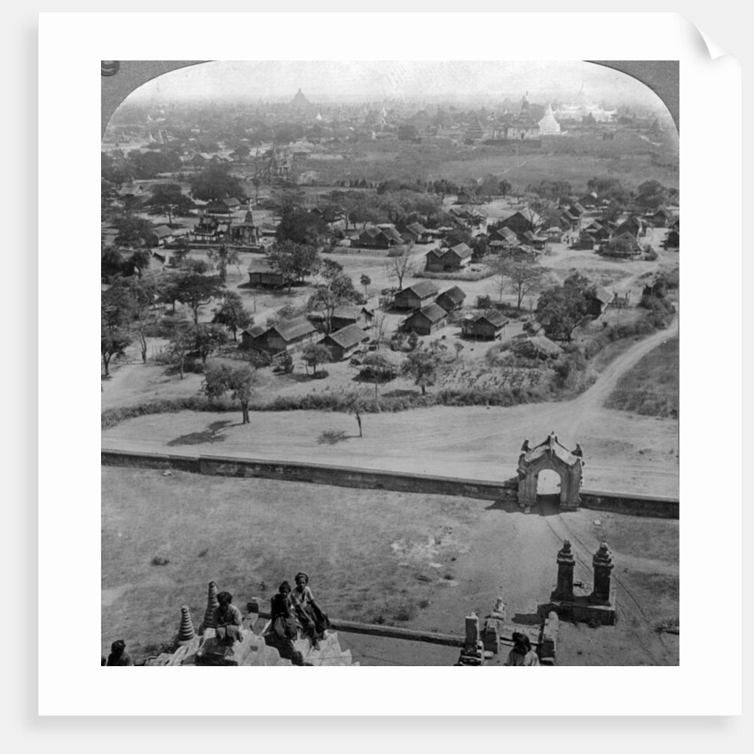 Homes of the people, from the roof of the old Guadapalin Pagoda, Pagan, Burma by Underwood & Underwood