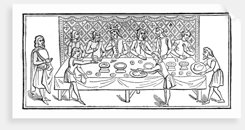 A king at dinner by Anonymous