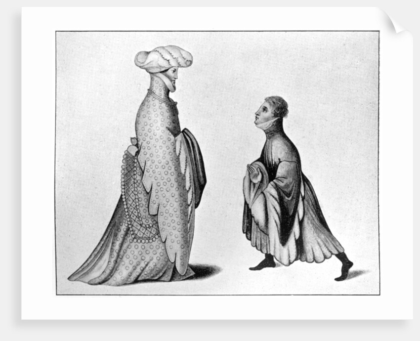 Examples of the houppelande by Anonymous