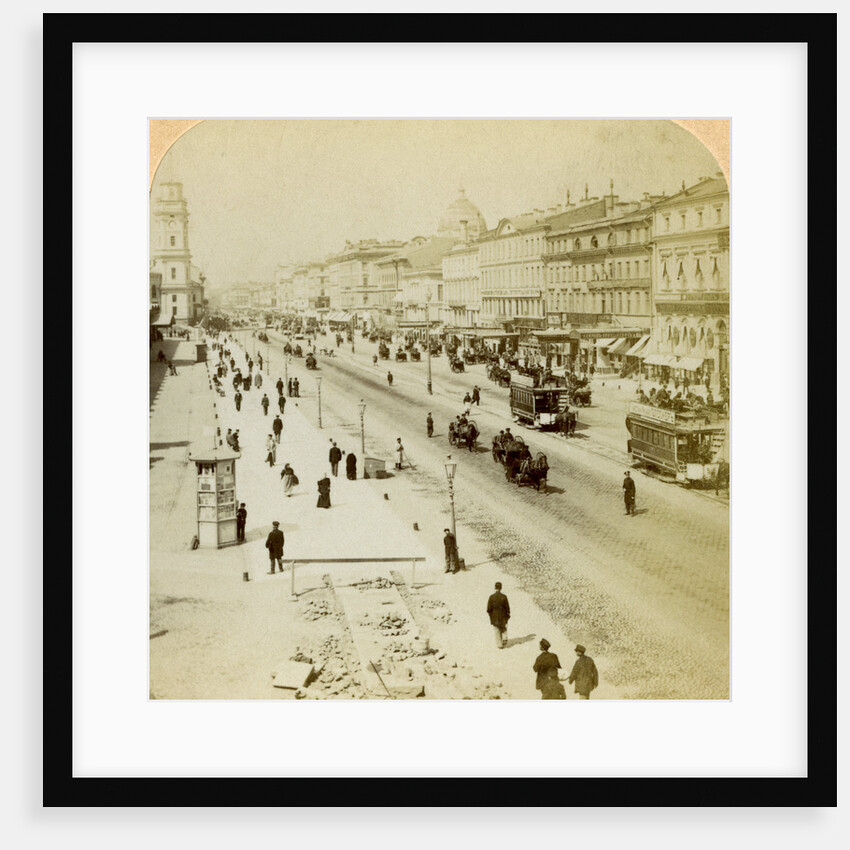 Nevsky Prospekt, the principal street of St Petersburg, Russia by Underwood & Underwood