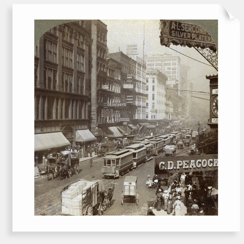 State Street, Chicago, Illinois, USA by Underwood & Underwood