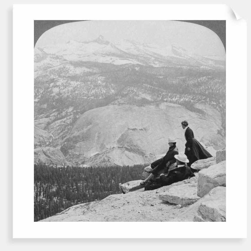 View from Clouds Rest over the Little Yosemite Valley to Mount Clark, California, USA by Underwood & Underwood