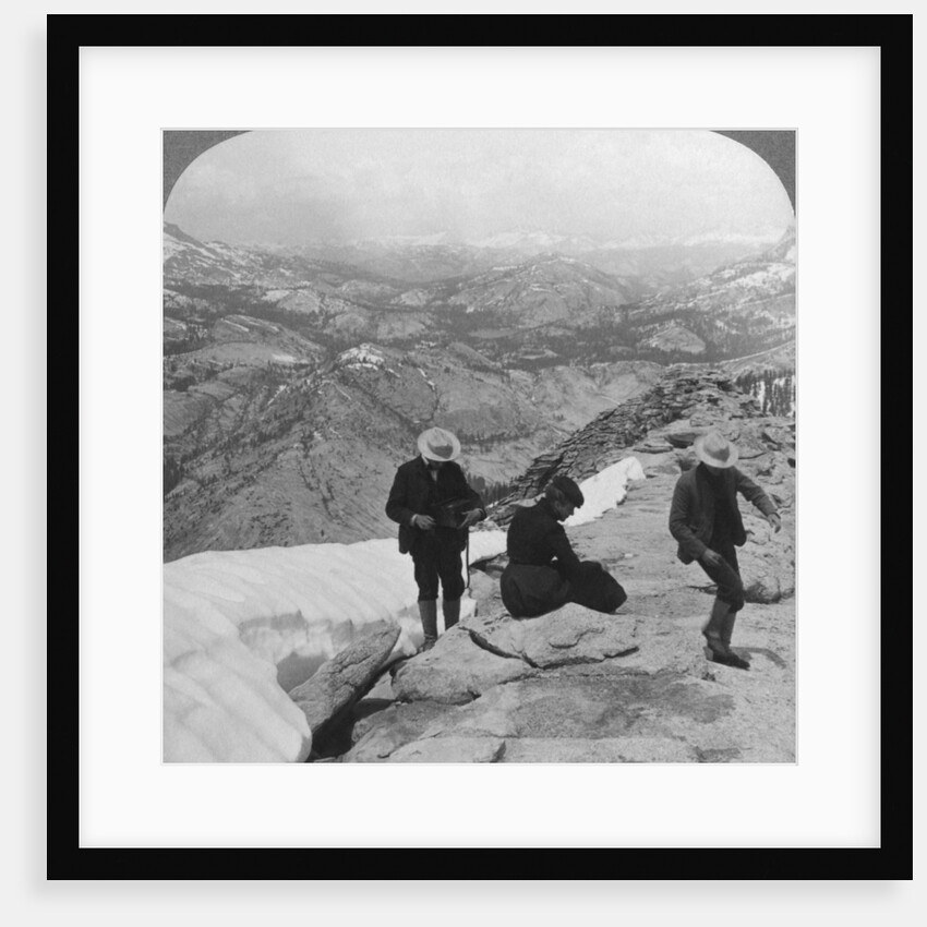 View from Clouds Rest over Tenaya Lake to the distant Matterhorn, California, USA by Underwood & Underwood
