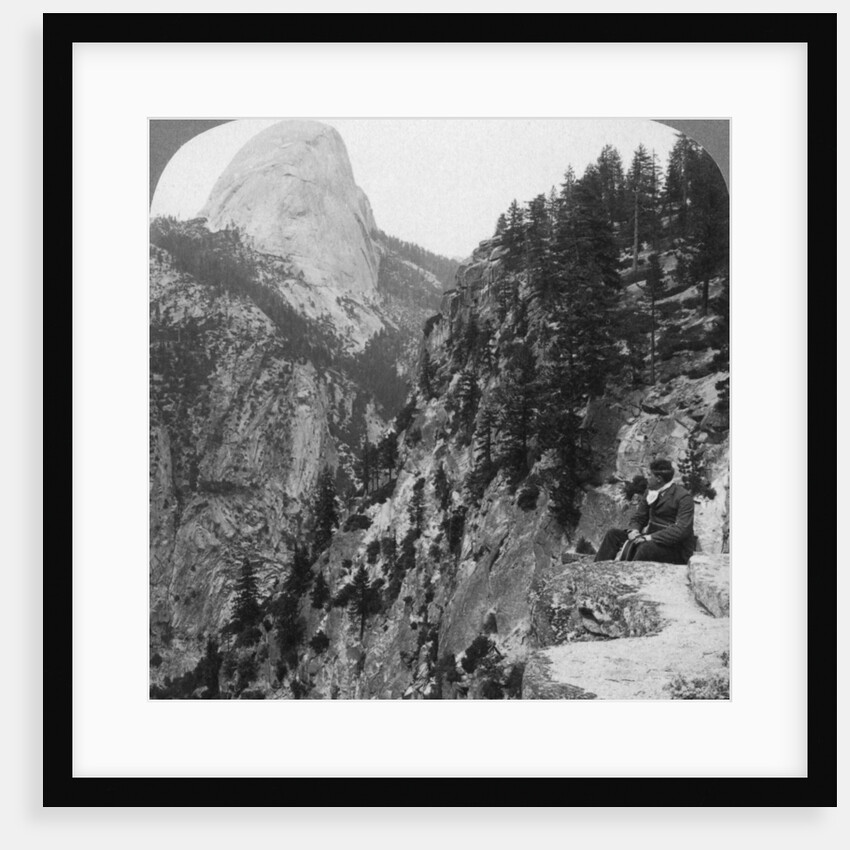 View from Glacier Canyon to Half Dome, Yosemite Valley, California, USA by Underwood & Underwood