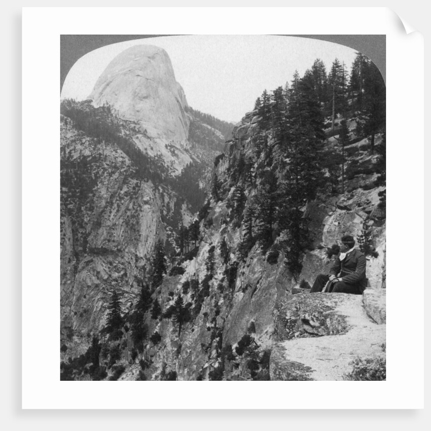 View from Glacier Canyon to Half Dome, Yosemite Valley, California, USA by Underwood & Underwood