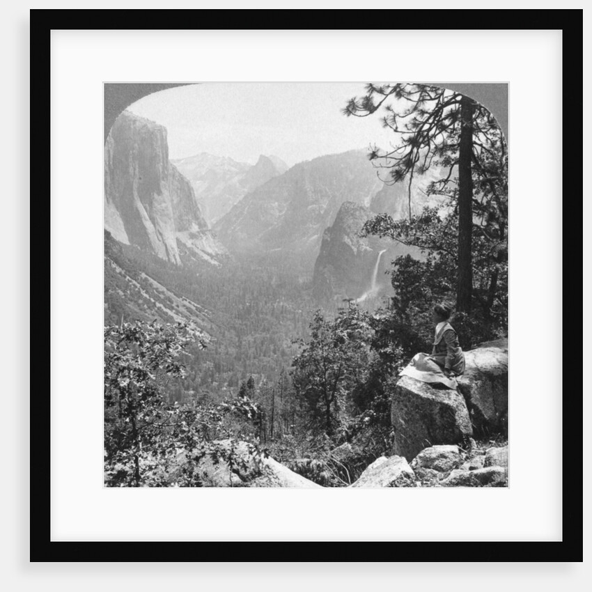 View from Inspiration Point through Yosemite Valley, California, USA by Underwood & Underwood