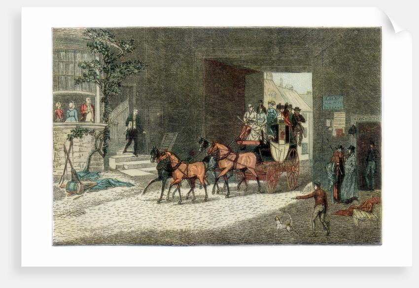Coach arriving in the yard of an inn by Anonymous
