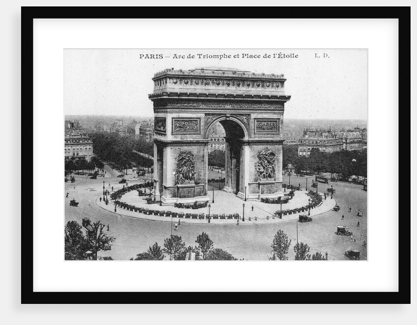 Arc de Triomphe and Place de l'Etoile, Paris, France by Anonymous