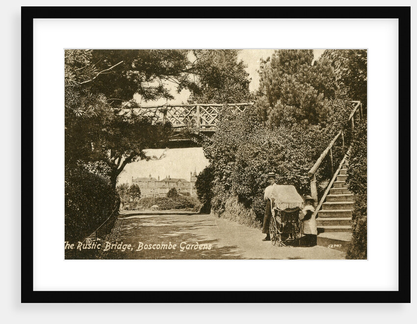 The Rustic Bridge, Boscombe Gardens, Bournemouth, Dorset by Anonymous