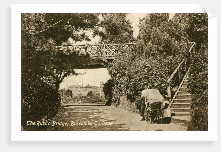 The Rustic Bridge, Boscombe Gardens, Bournemouth, Dorset by Anonymous