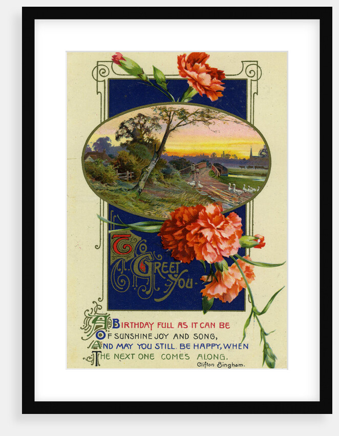 Birthday postcard by Anonymous