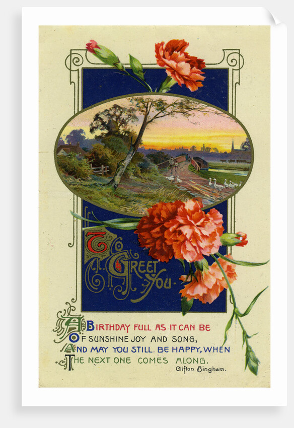 Birthday postcard by Anonymous