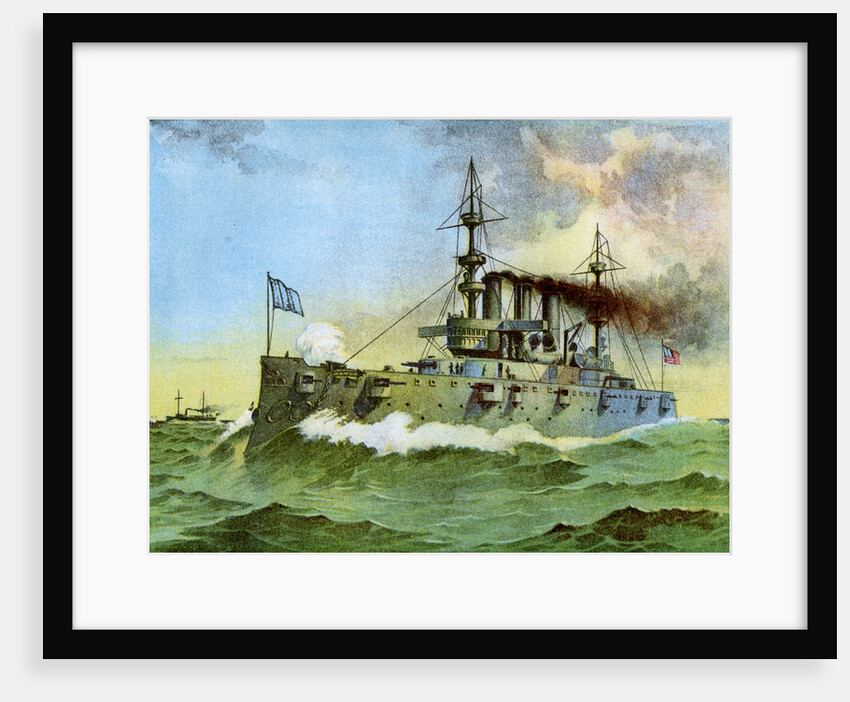 USS 'New York', American armoured cruiser by Anonymous