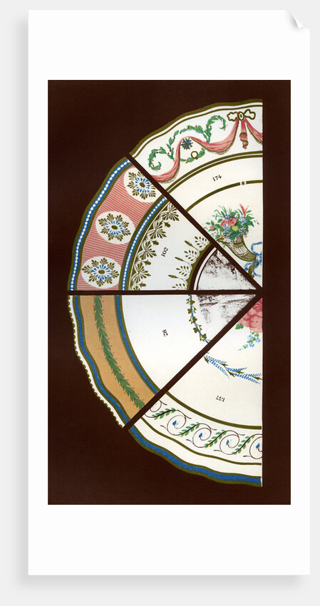 Derby patterns of dinner and dessert services by Hall & England