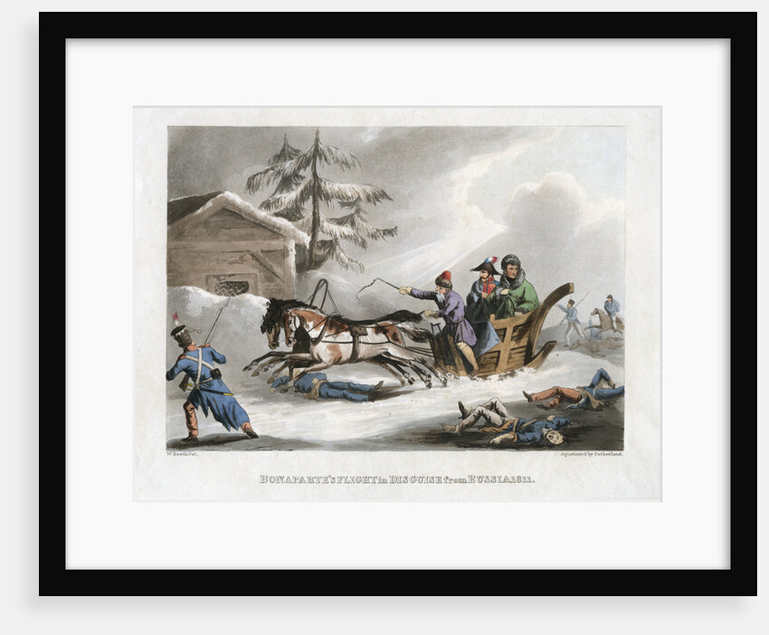 Bonaparte's Flight in Disguise from Russia by Sutherland