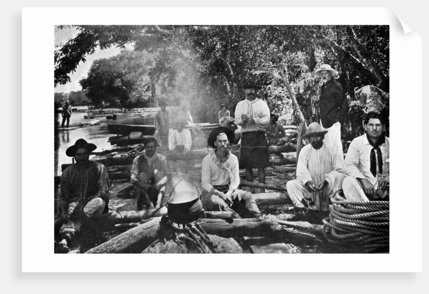 Cooking on a raft, Paraguay by Anonymous