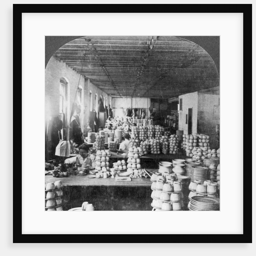 Artists decorating porcelain ware, Trenton, New Jersey, USA by Keystone View Company