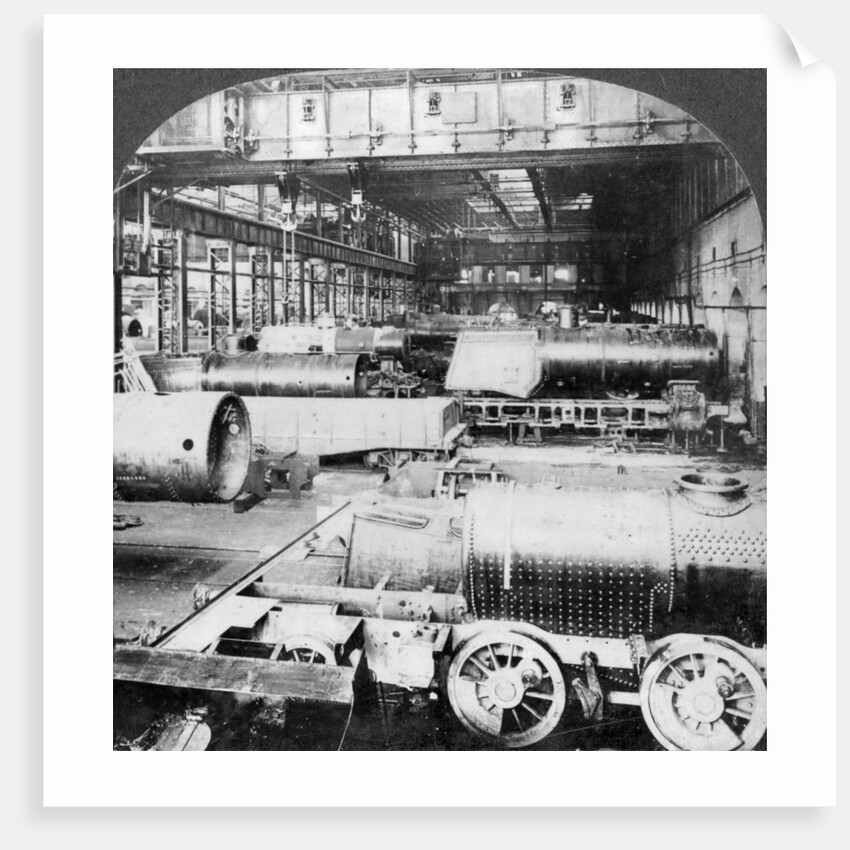 Erecting shop, Baldwin Locomotive Works, Philadelphia, Pennsylvania, USA by Keystone View Company