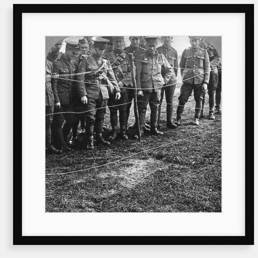 Impression of a body in the ground, Billericay, Essex, World War I by Realistic Travels Publishers