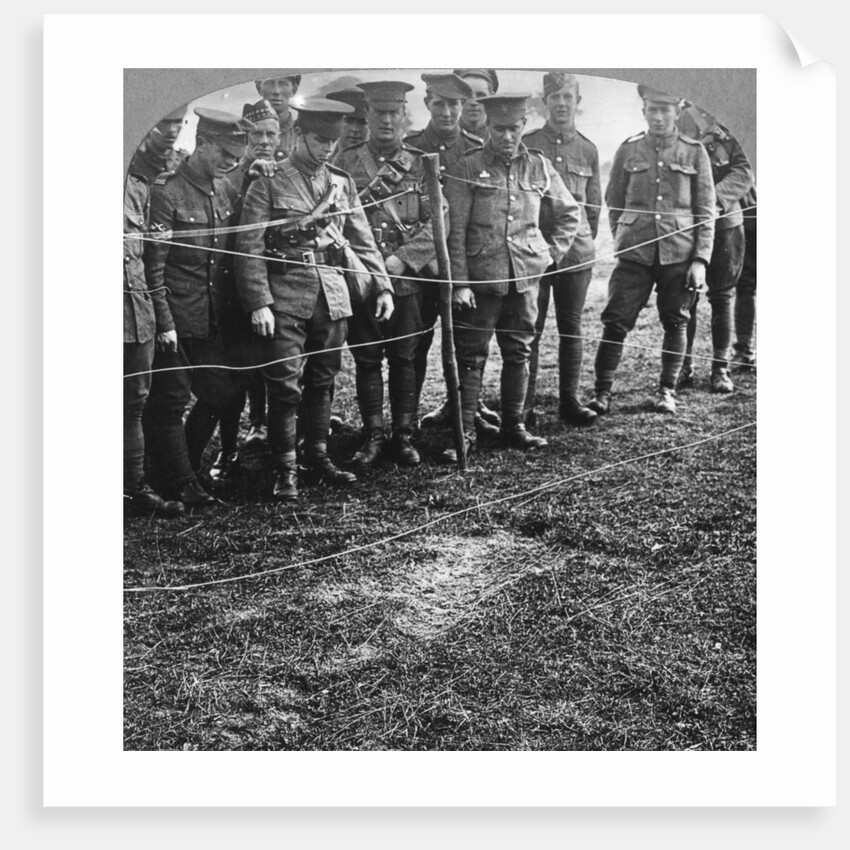 Impression of a body in the ground, Billericay, Essex, World War I by Realistic Travels Publishers