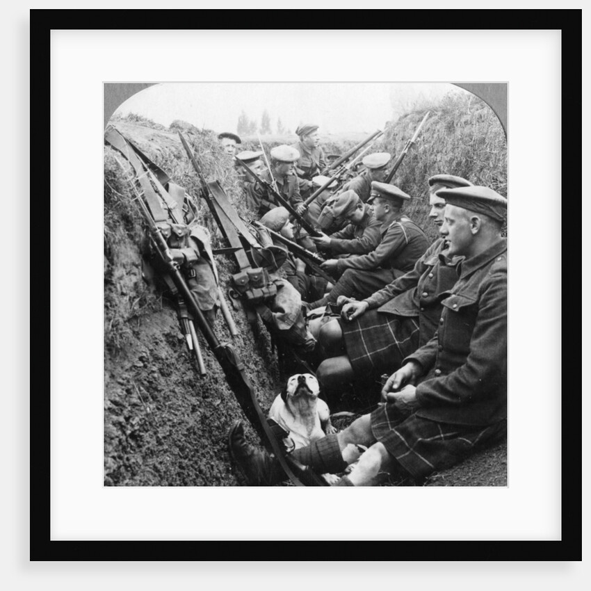 A section of Seaforth Highlanders snatching a moments respite, World War I by Realistic Travels Publishers