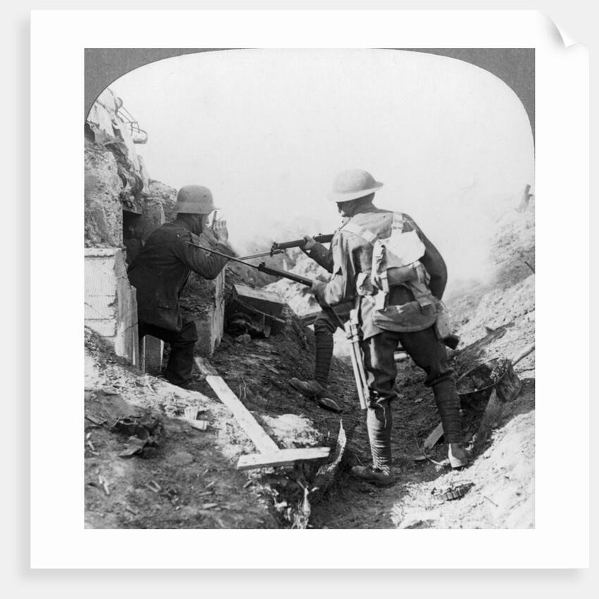 The capture of a German machine-gunner, Croisilles, France, World War I by Realistic Travels Publishers