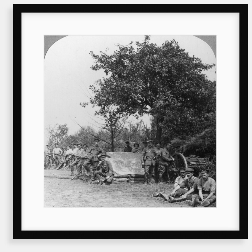 A battery of Royal Field Artillery enjoying a few hours rest in a wood, World War I by Realistic Travels Publishers