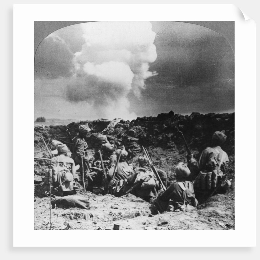 Indian bombers holding an important trench near Neuve Chapelle, France, World War I by Realistic Travels Publishers