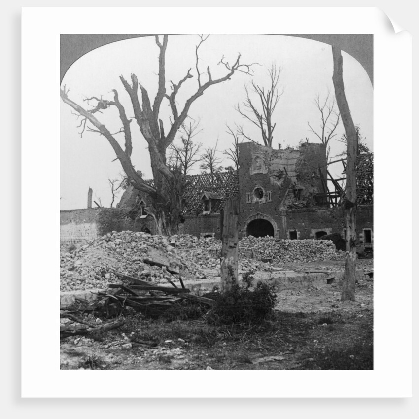 Ruins of Beury Chateau, Festubert, France, World War I by Realistic Travels Publishers