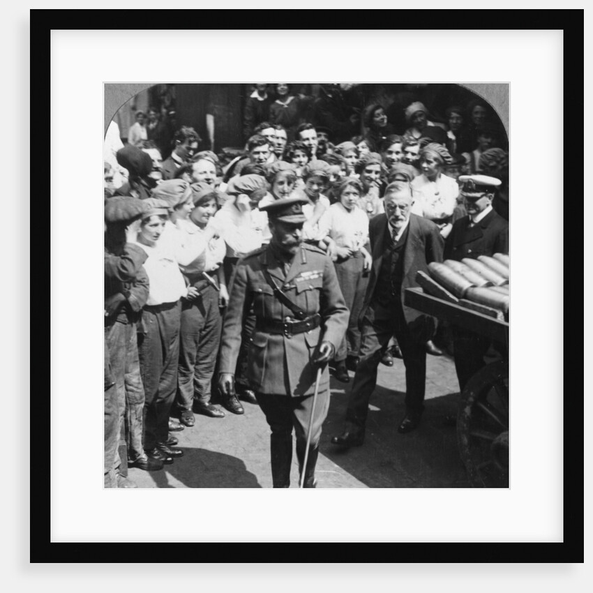 His Majesty inspects the shells at Holmes and Co Ltd, Hull, Yorkshire, World War I by Realistic Travels Publishers