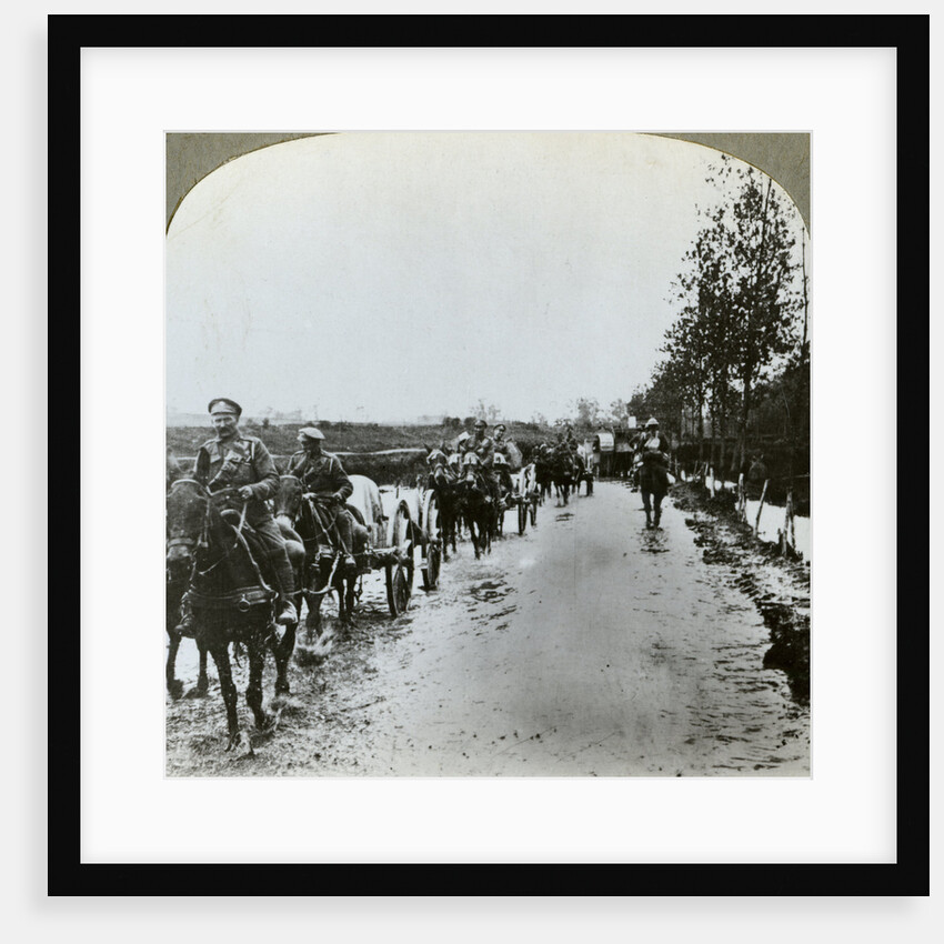 Artillery making their way through mud to Gommecourt, France, World War I by Realistic Travels Publishers