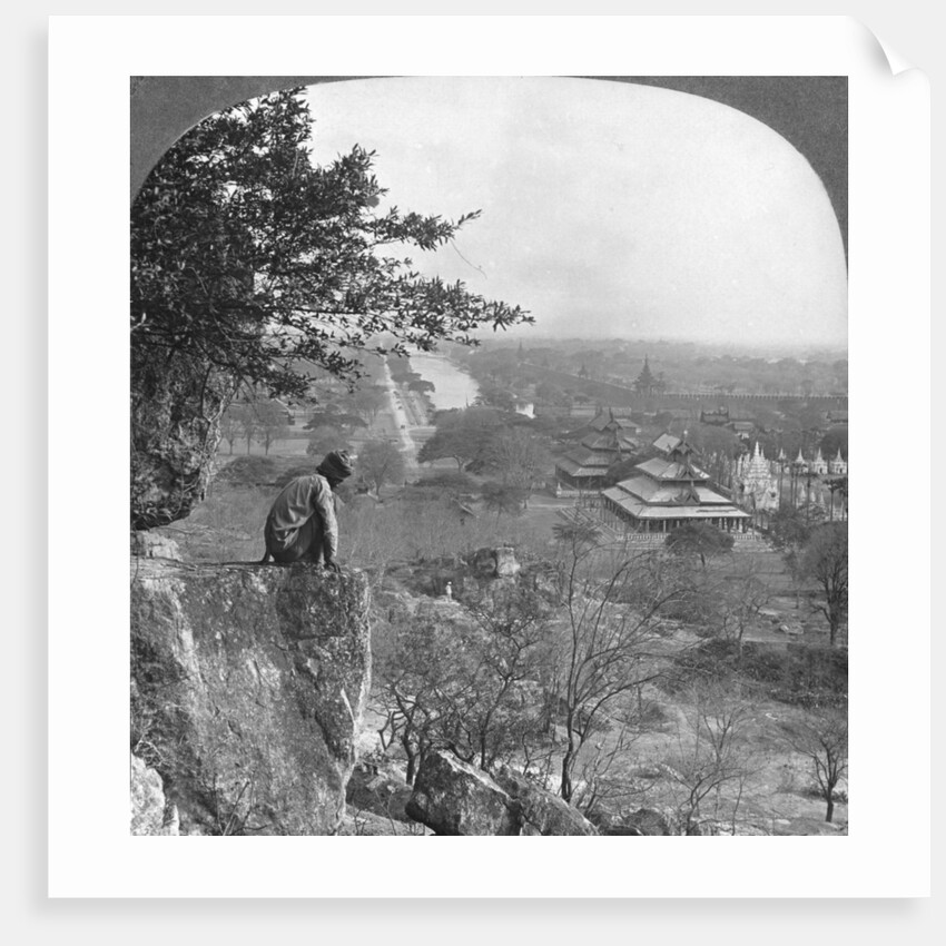 General view of Mandalay, Burma, showing the fort wall by Stereo Travel Co