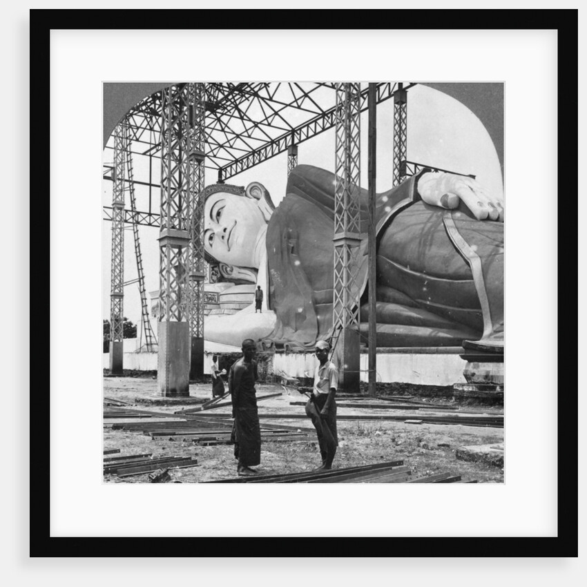 Giant recumbent figure of Buddha, Pegu, Burma by Stereo Travel Co