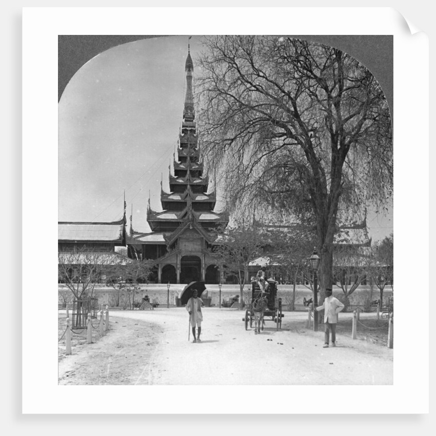 Front view of the Royal Palace, Mandalay, Burma by Stereo Travel Co