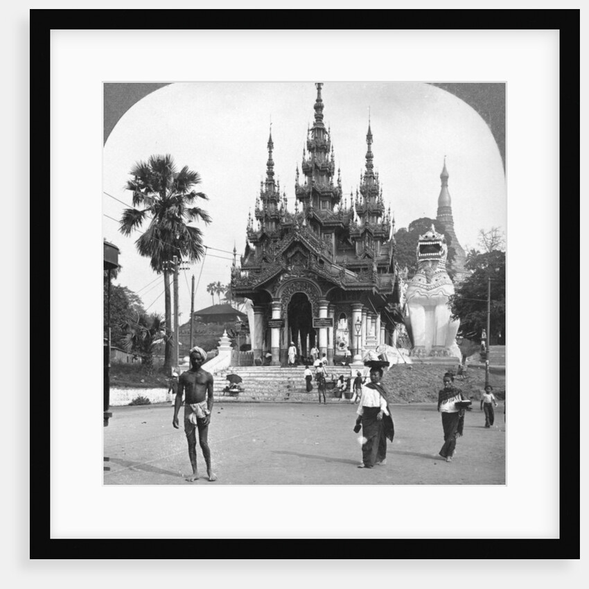 Main entrance, Shwedagon Pagoda, Rangoon, Burma by Stereo Travel Co