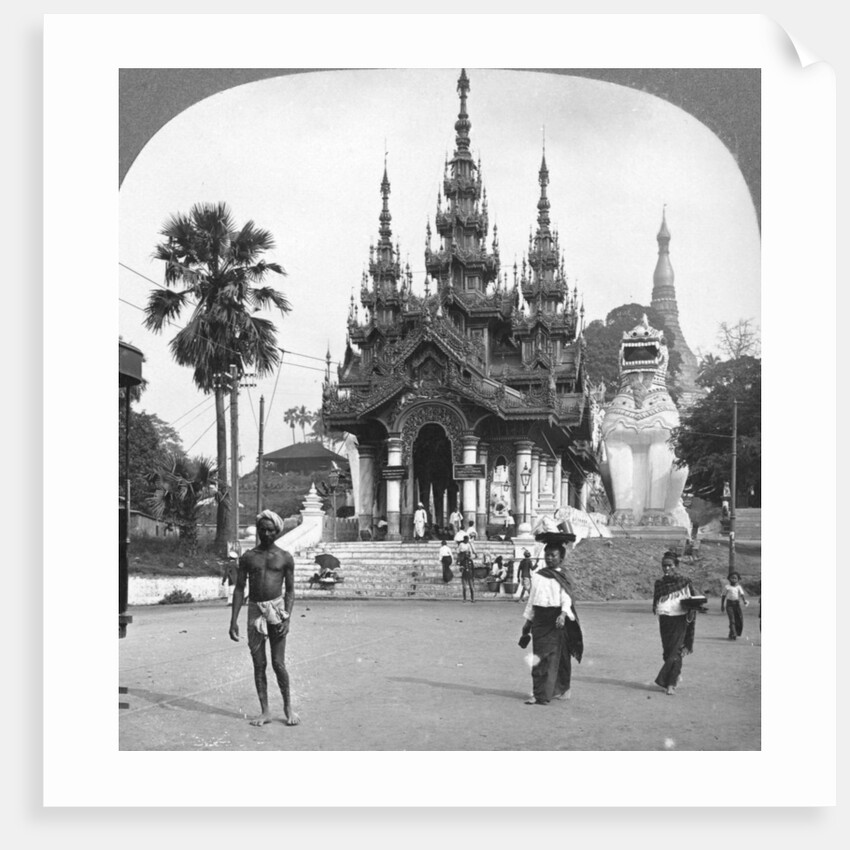 Main entrance, Shwedagon Pagoda, Rangoon, Burma by Stereo Travel Co