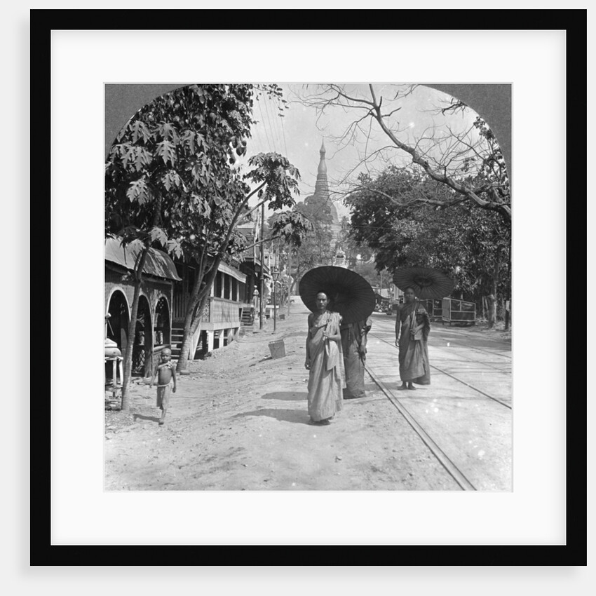 Pagoda Road to the Shwedagon Pagoda, Rangoon, Burma by Stereo Travel Co