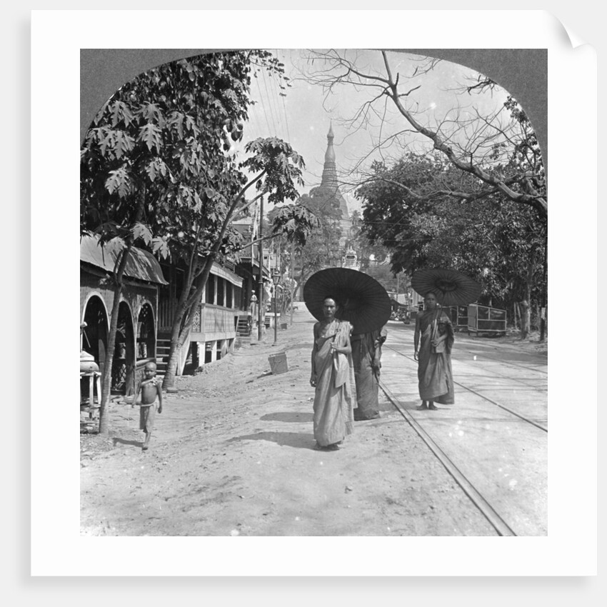 Pagoda Road to the Shwedagon Pagoda, Rangoon, Burma by Stereo Travel Co
