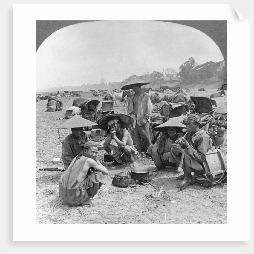 Caravan en route for China camping at Bhamo, Burma by Stereo Travel Co