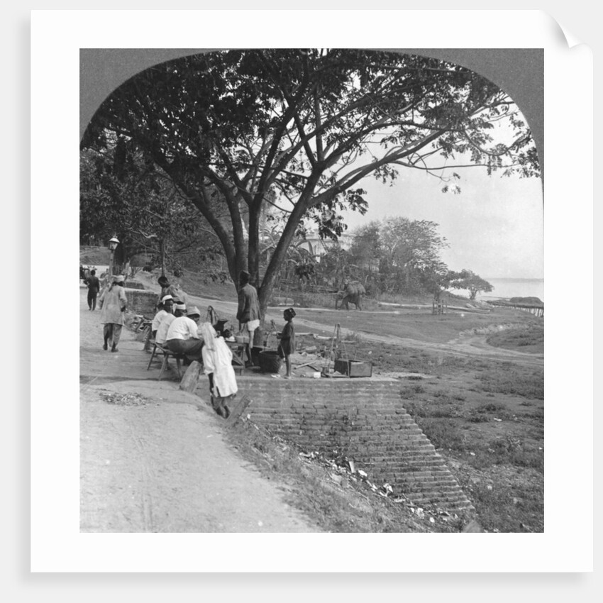 River front and bank, Bhamo, Burma by Stereo Travel Co