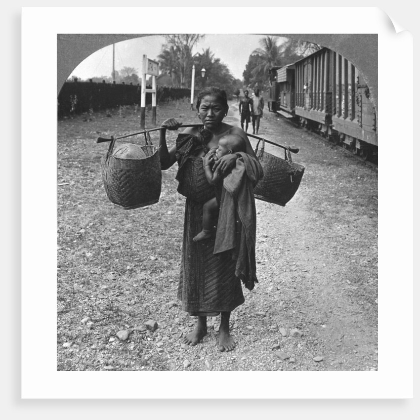 Shan woman and child, Upper Burma by Stereo Travel Co