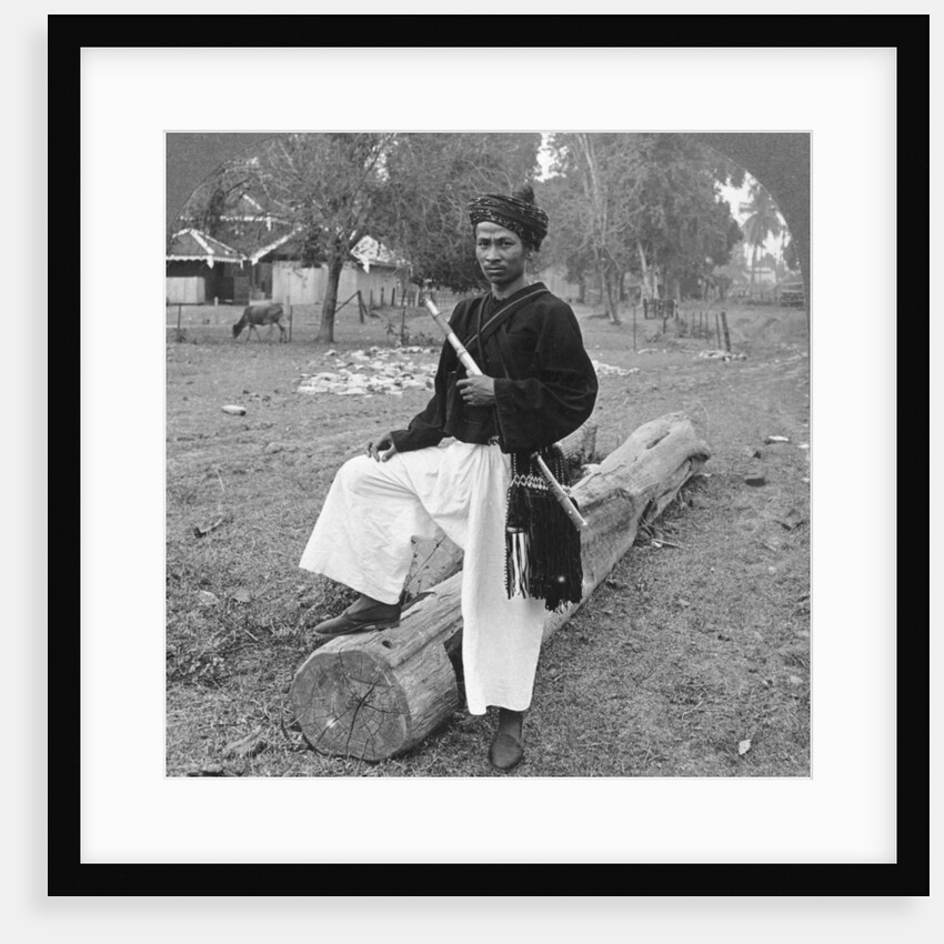 Man of the Kachin Tribe, Upper Burma by Stereo Travel Co