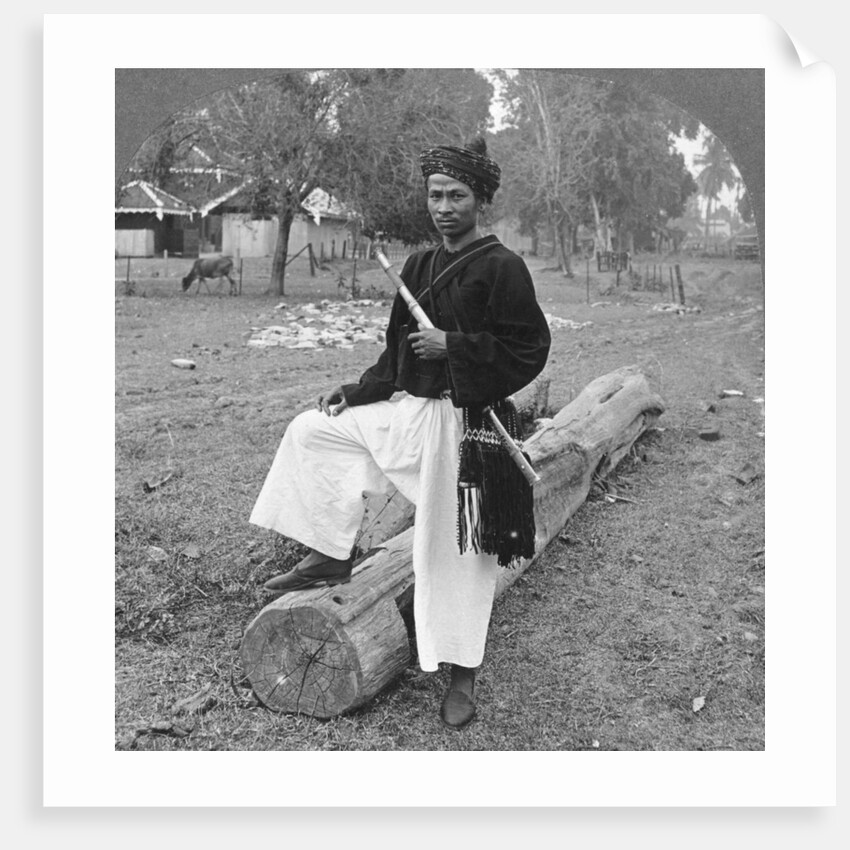 Man of the Kachin Tribe, Upper Burma by Stereo Travel Co
